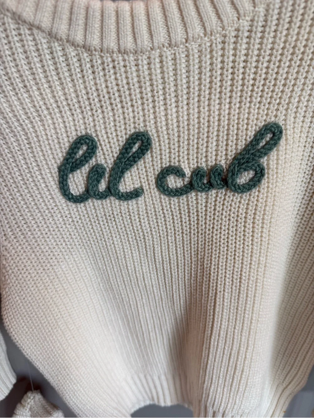 Target Cream Knit 'lil cub' Sweater & Bloomers Set